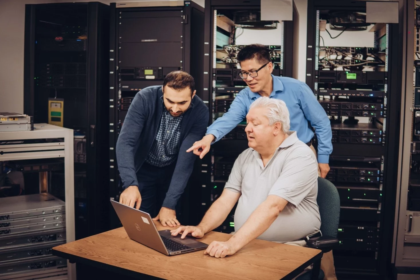 Boeing engineers working on the anti-jamming software