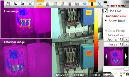 Condition Red software included in the Thermoteknix VisIR 640 Thermal Imaging System.