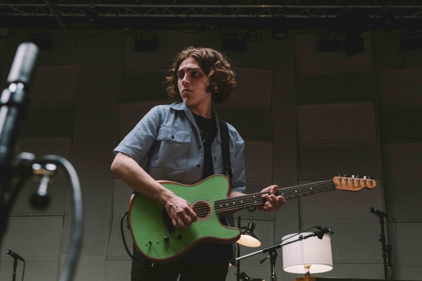 Fender describes the American Acoustasonic Telecaster guitar as being an "acoustic, electric and everything in between"