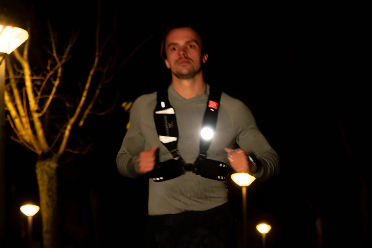 The vest is highly visible at night