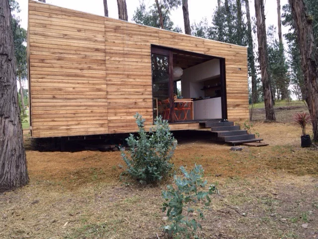 Part of the structure is built using natural materials and locally sourced wood such as Eucalyptus and Ecuador Laurel