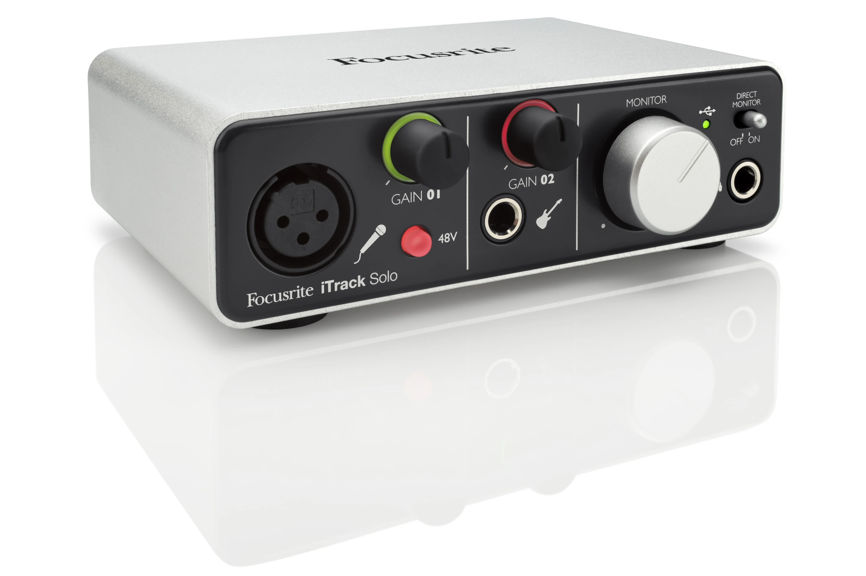 The iTrack Solo supports sample rates of up to 96 kHz/24-bit