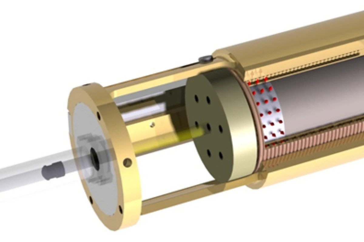 The core of the jet-injection device, which uses a Lorentz-force actuator to deliver a rnage of doses at various depths (Image: MIT BioInstrumentation Lab)