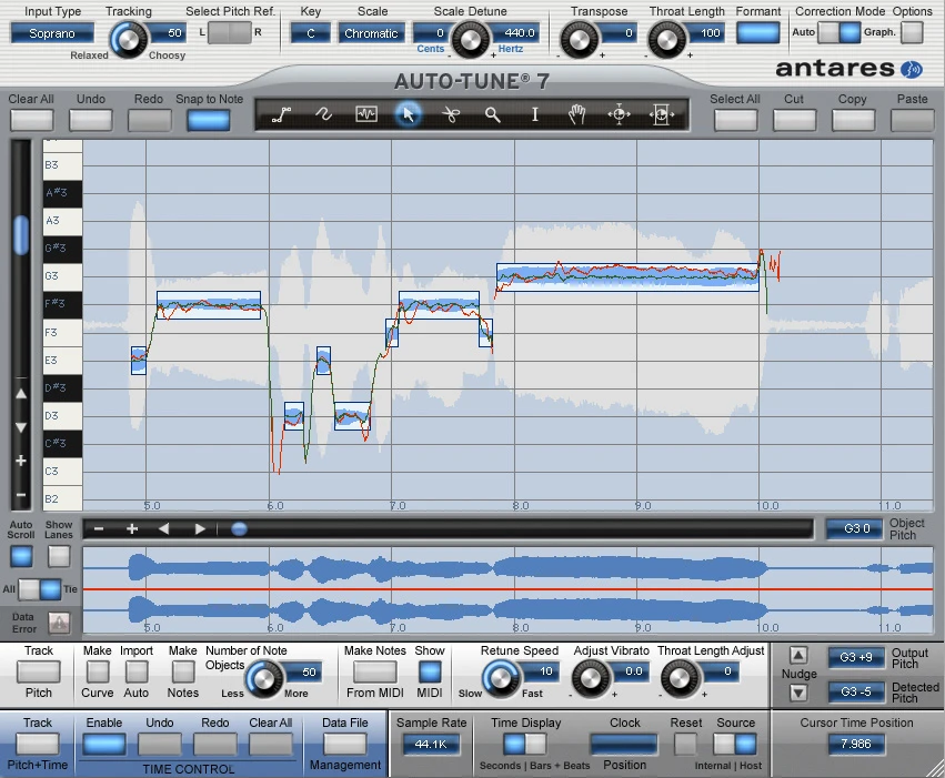Voice pitch detection and manipulation using Auto-Tune 7 - perhaps the kind of digital signal processing that will be offered by ATG-6 Auto-Tune Technology for Guitar