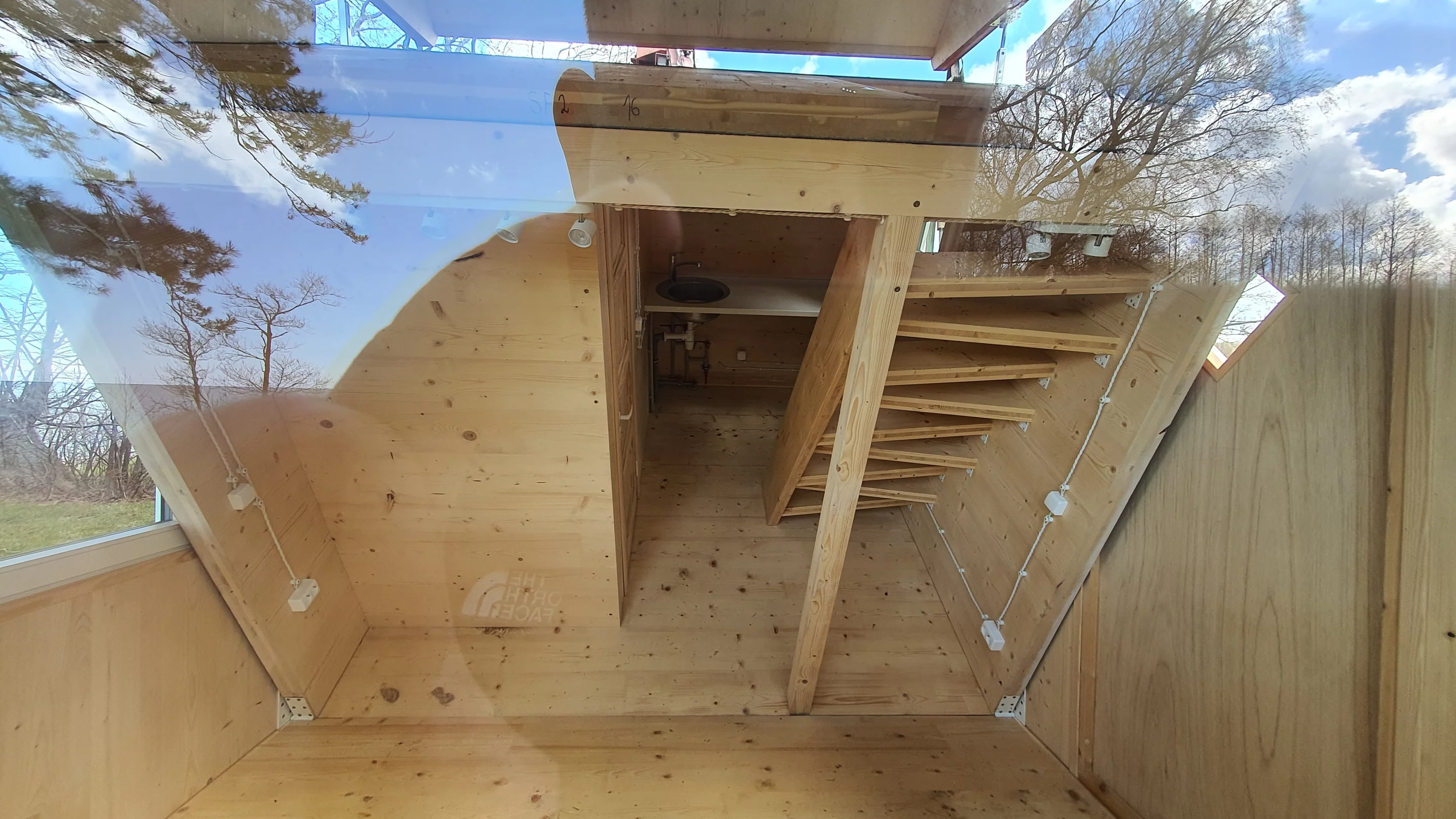 The interior of the Brette Haus is designed so that nothing gets broken when it's being folded – though you'd want to empty it of furniture first, of course