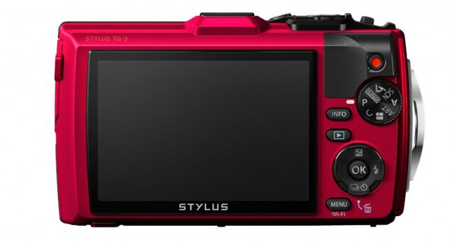 The Olympus Stylus Tough TG-3 has a 16 megapixel 1/2.3-inch-type CMOS sensor paired with a F2-F4.9 4x optical zoom giving a 25-100-mm 35-mm-format equivalent