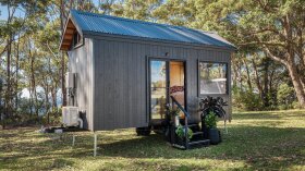 The Five Four is a compact tiny house with a length of just 5.4 m (17.8 ft) yet sleeps up to four people