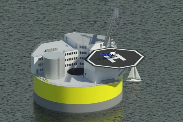 MIT proposes building floating nuclear power plants located 5 to 7 miles into the ocean, enabling the nuclear power plants to ride out a tsunami without sustaining damage (Image: Jake Jurewicz/MIT-NSE)