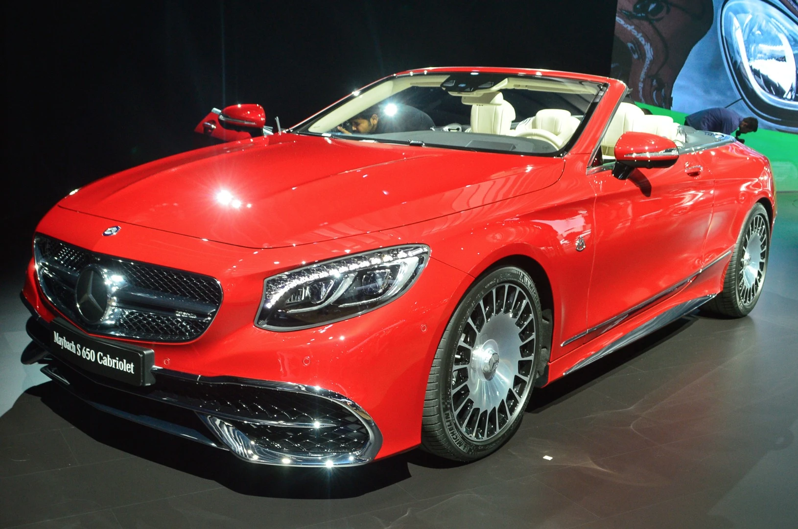 The Mercedes-Maybach S650 Cabriolet is powered by a 621-hp 6.0-liter V12 engine