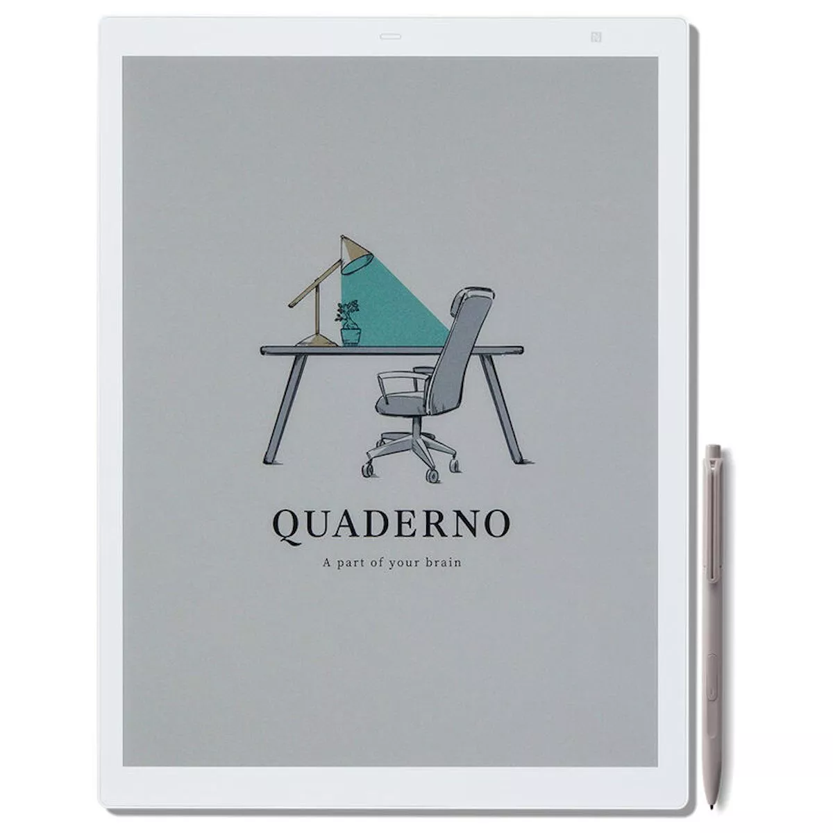 The Quaderno A4 features a 13.3-inch color E Ink display, and ships with a digitizer pen stylus