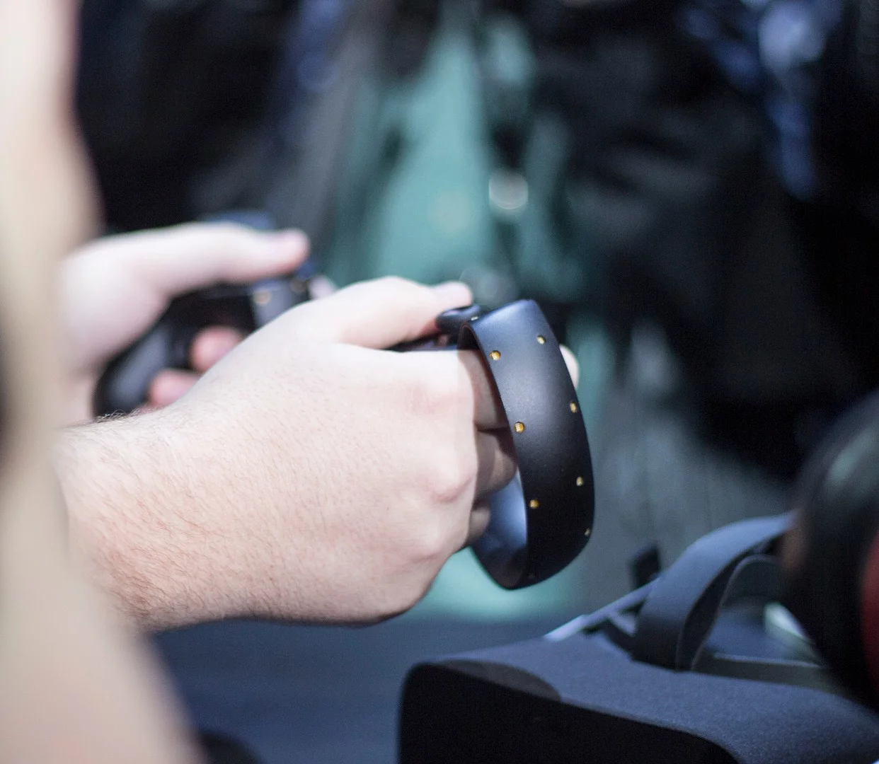Founder Palmer Luckey showing off Oculus Touch