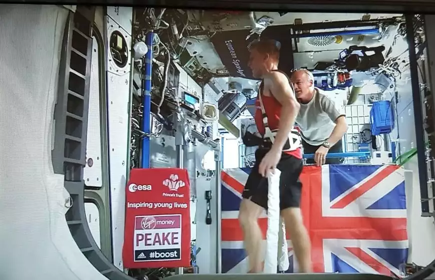 Astronaut Tim Peake completing his Marathon