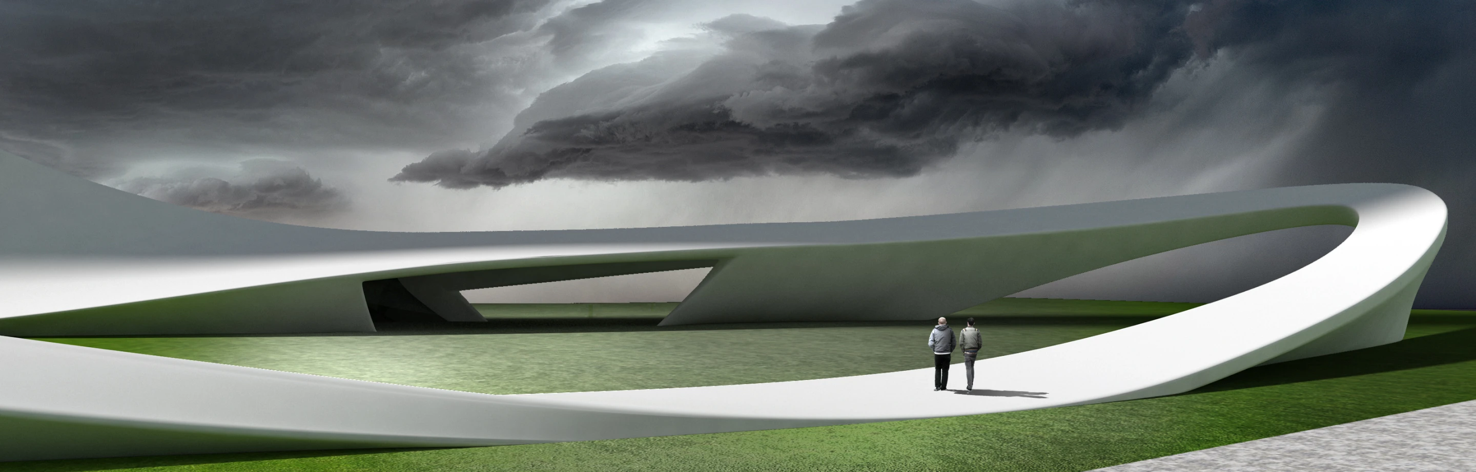 The design features a museum, an outdoor concert stage, and a 120-m (4,000-ft) vertical aquarium (Image: Alex Sandulescu)