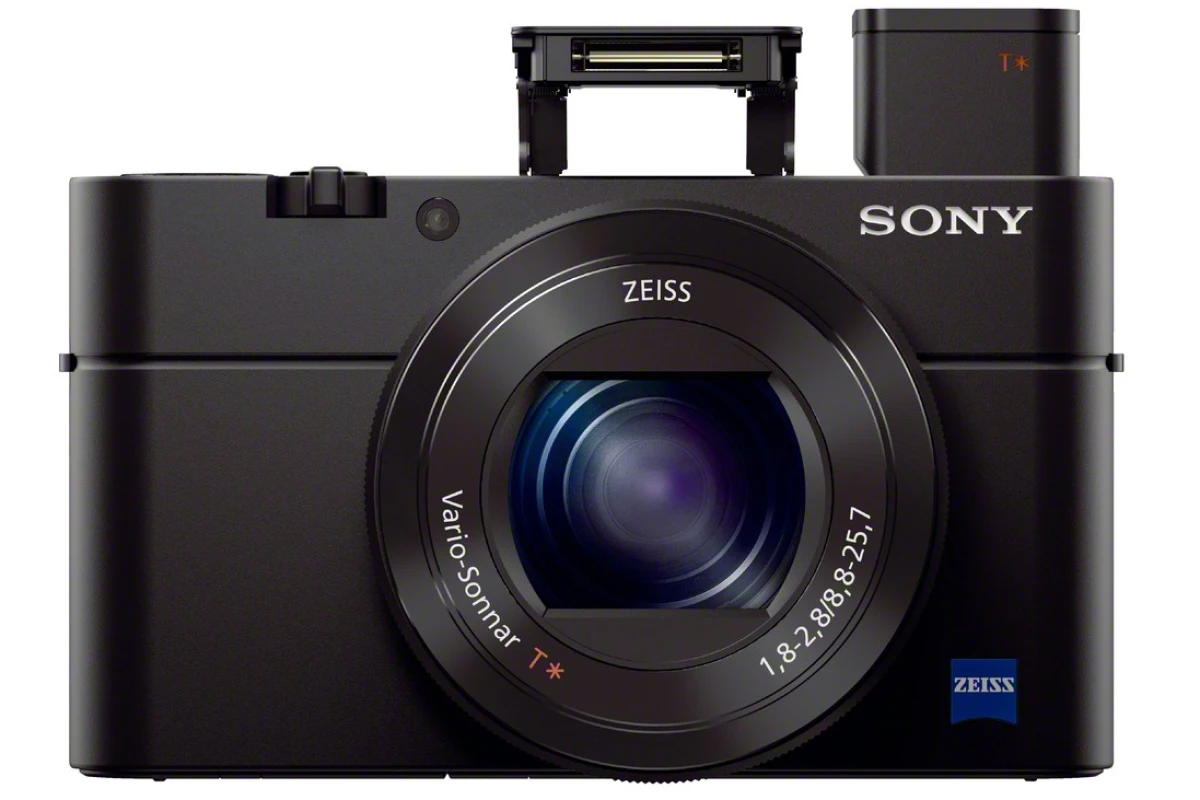 The Sony Cyber-shot RX100 III features a fast zoom lens and a built-in pop-up electronic viewfinder