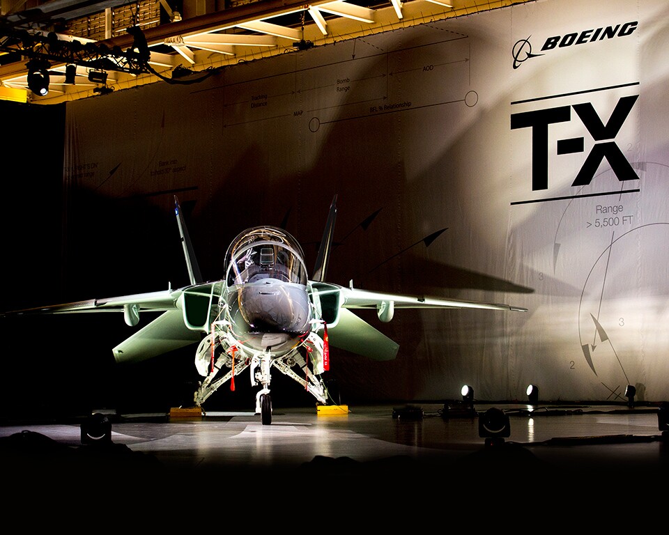 The T-X was decked out in training livery