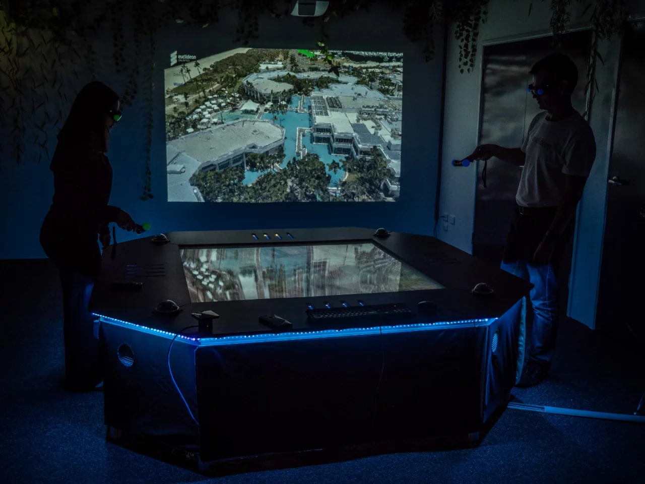 Geospatial mapping on the hologram table: we were able to zoom in to check out the pools at this hotel, from a giant map of the entire Gold Coast, with virtually zero lag. Such is the capability of the Unlimited Detail engine.