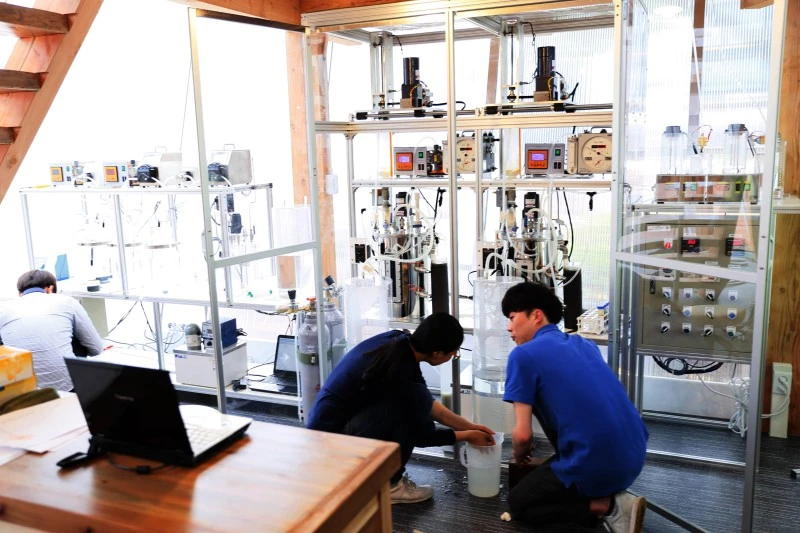 Researchers conduct experiments at the Pavilion