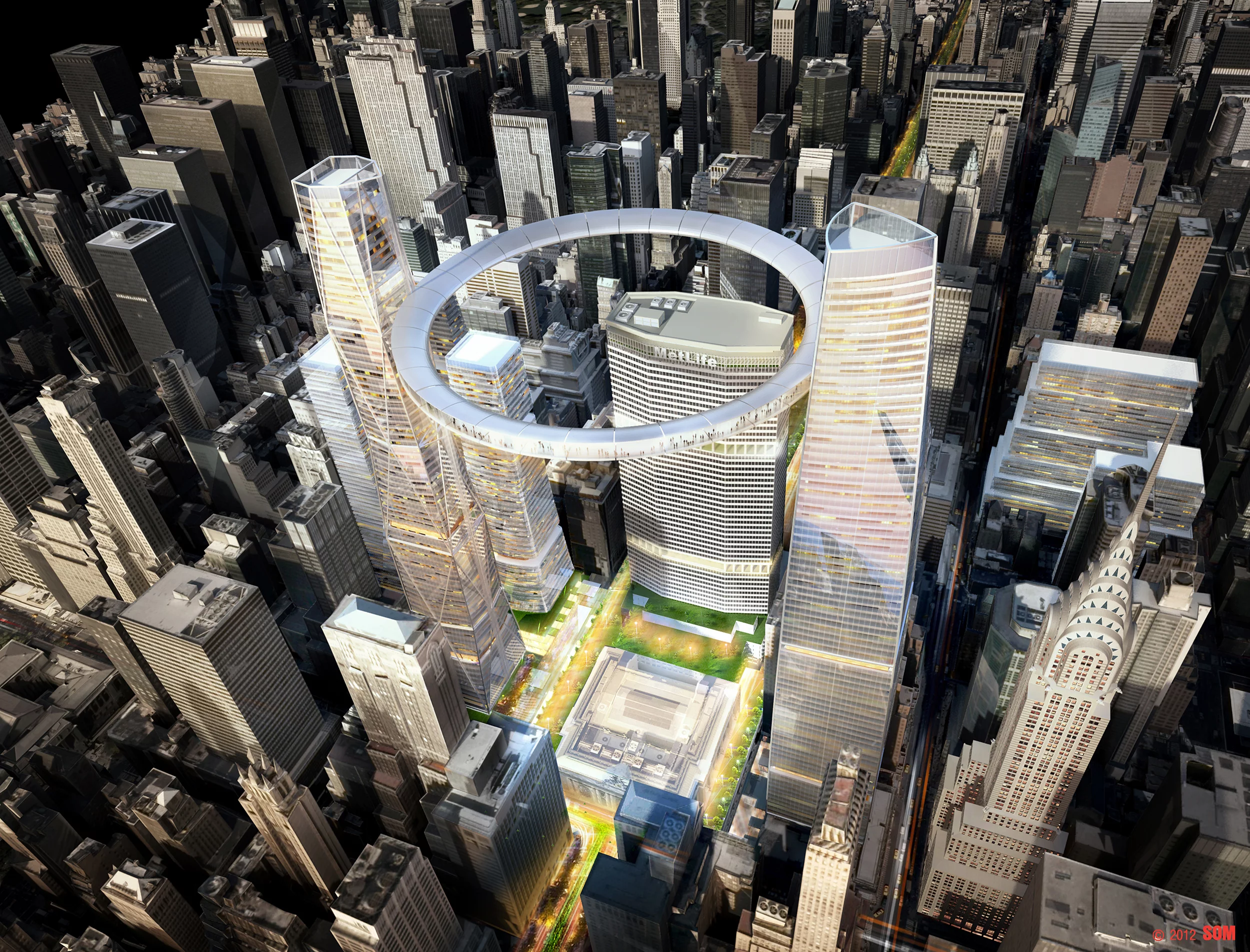 SOM's "Halo" viewing platform moves up and down like an elevator (Image: © 2012 SOM)