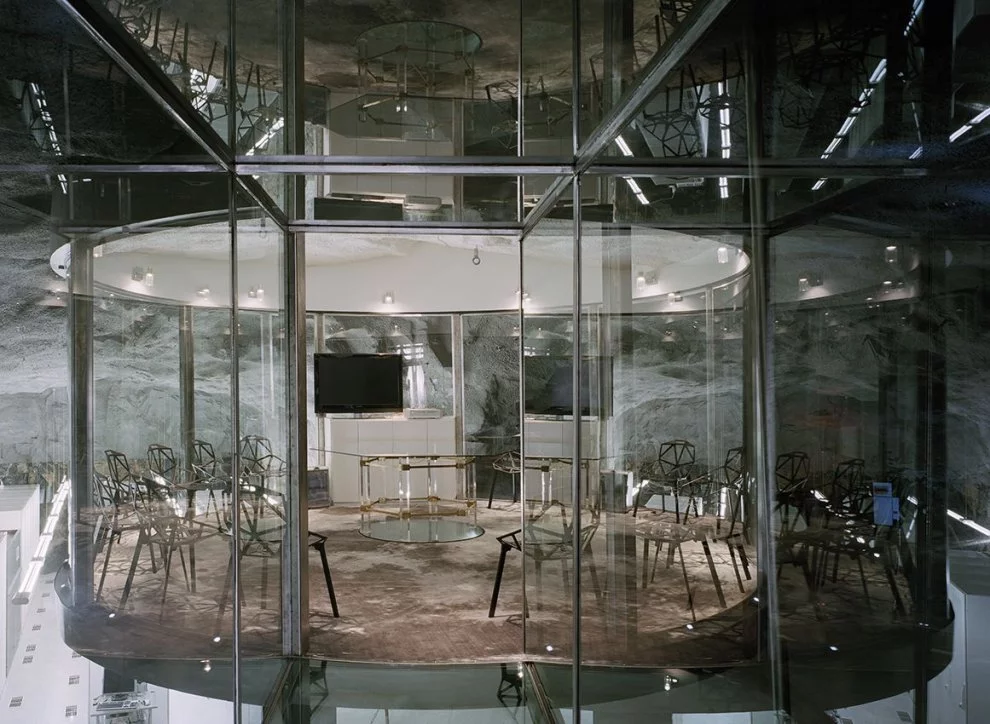 An underground atomic shelter has been transformed into Swedish internet provider Bahnhof's HQ (image from AF-L)