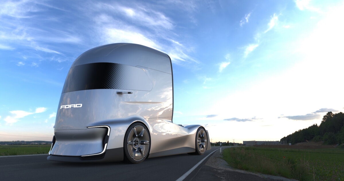 Ford unveils electric autonomous F-Vision semi concept