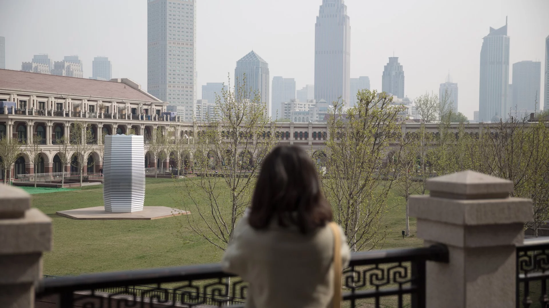 Particles captured by the Smog Free Tower are collected and compressed into cubes for jewelry