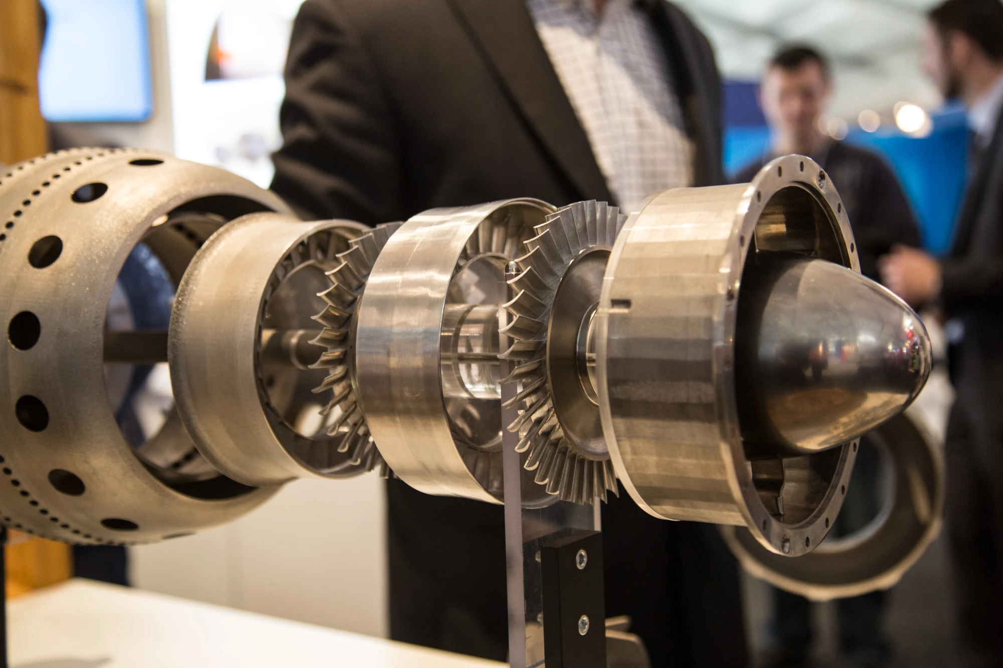 One of the 3D printed engines currently on display at the International Air Show in Avalon, Australia