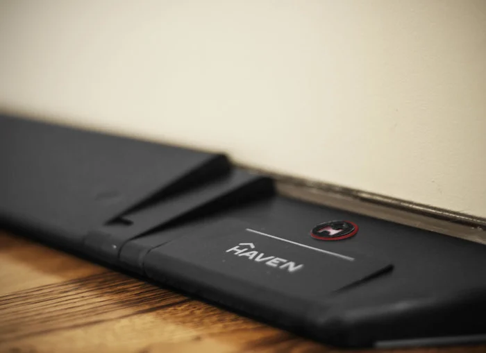Haven is a smart lock designed for the base of the door