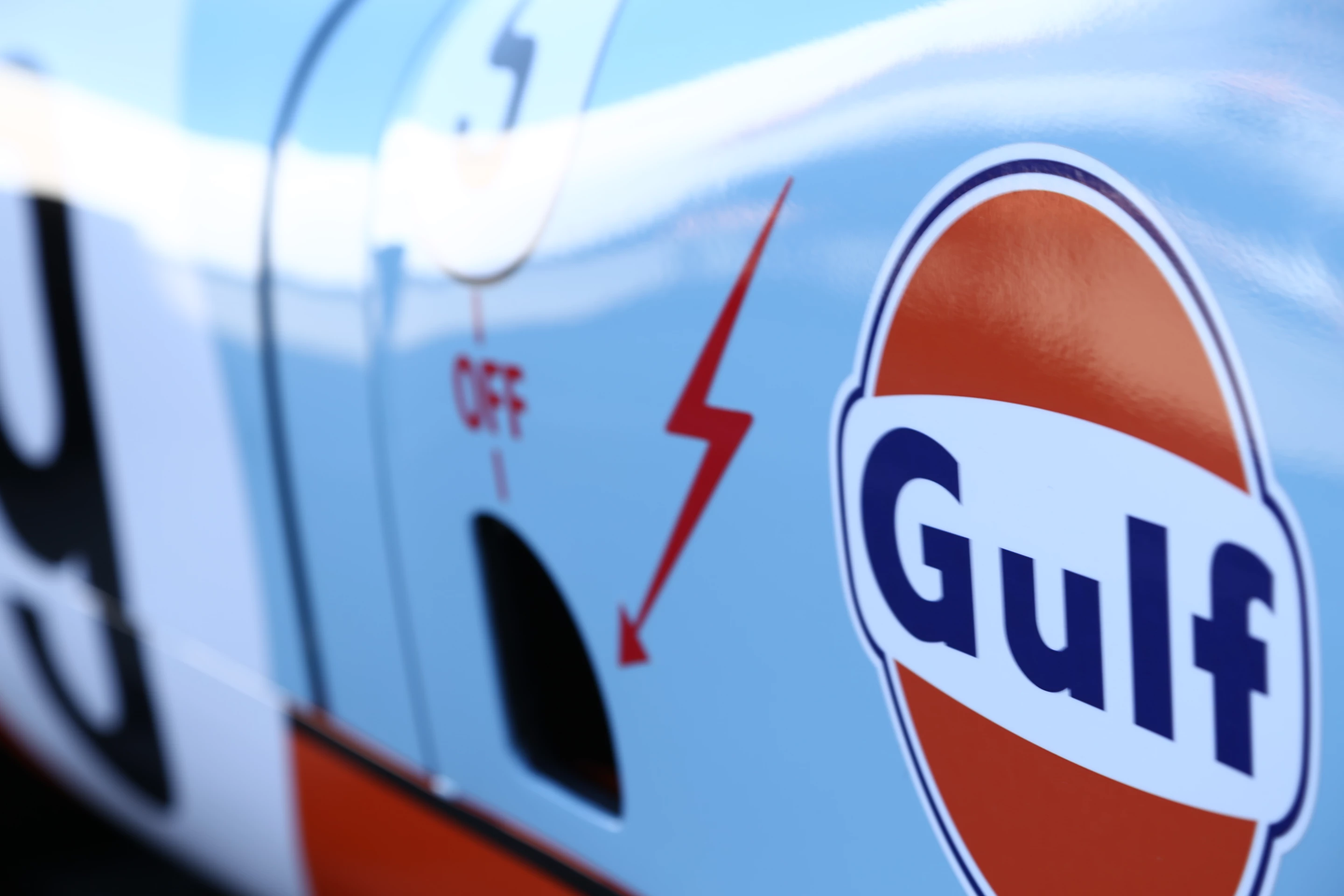 The 1969 Porsche 917 blue and orange color scheme comes from the team's Gulf Oil partnership (Photo: Angus MacKenzie/Gizmag.com)