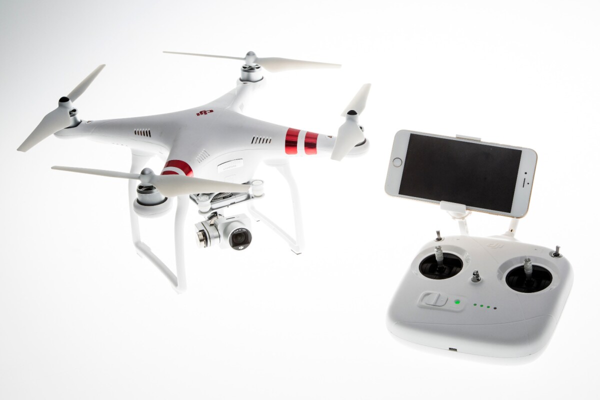 The new DJI Phantom 3 Standard, with its included controller