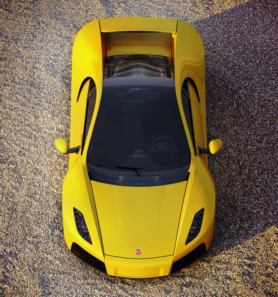 From above, some interesting aero details emerge on the GTA Spano
