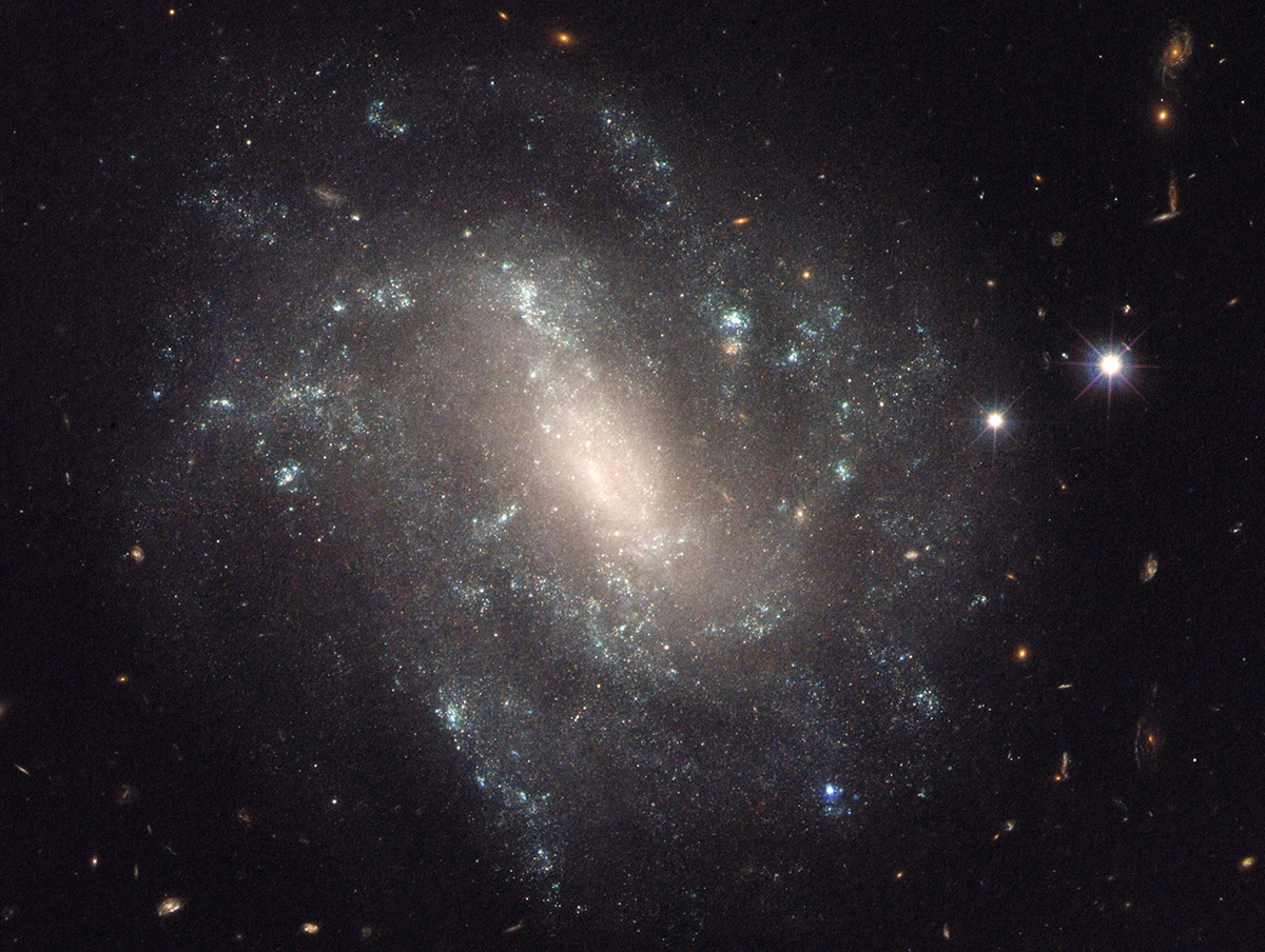 Shot of one of the galaxies used in the study, as captured by the Hubble Space Telescope
