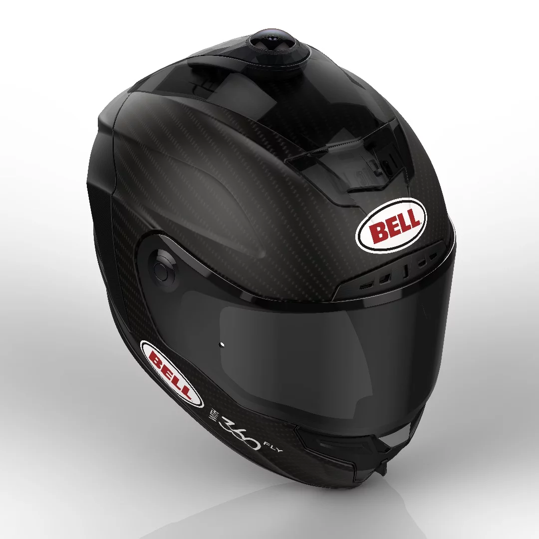 The BRG Sports Bell Star street motorcycle helmet with integrated 360fly 360- degree 4k camera