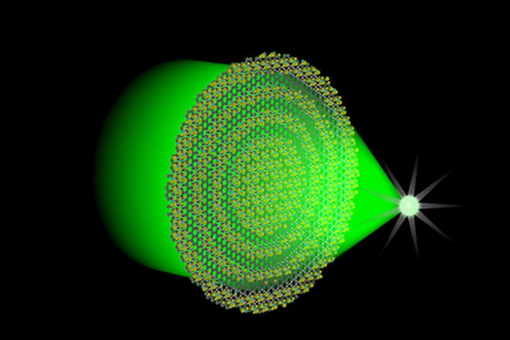 The graphene lens developed at Swinburne University of Technology is one billionth of a meter thick