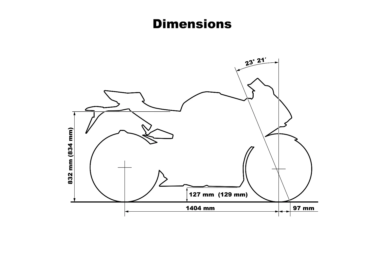 The Honda CBR1000RR Fireblade SP has more or less similar dimensions with the previous model