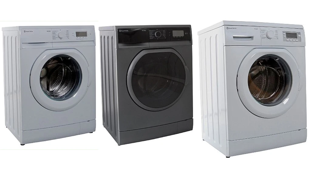The Russell Hobbs washing machines offering a 12 minute cycle - 7kg white and graphite models and 9kg white model