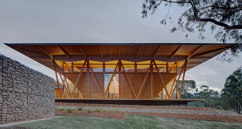 Macquarie University Incubator, North Ryde, NSW, Australia by Architectus. A winner under the "Schools and Universities" category at the 2018 International Architecture Awards, this building aims to foster innovative ideas among its students and is constructed largely with timber for its beauty and ability to be deconstructed and reassembled elsewhere
