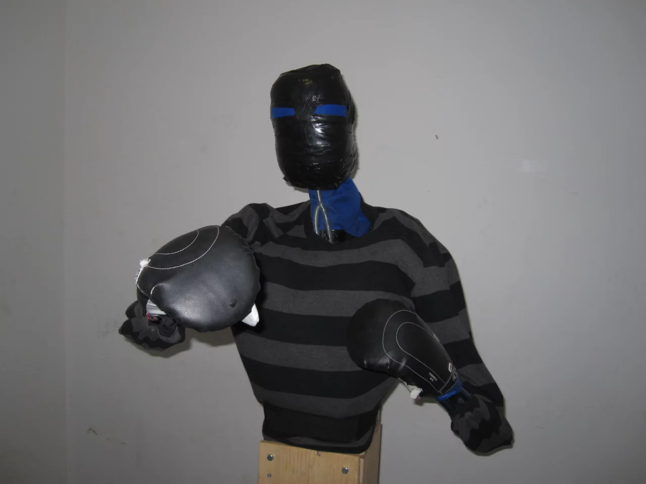 The Punching Pro is a robotic sparring apparatus that is designed not only to receive blows from a human user, but to also deliver them