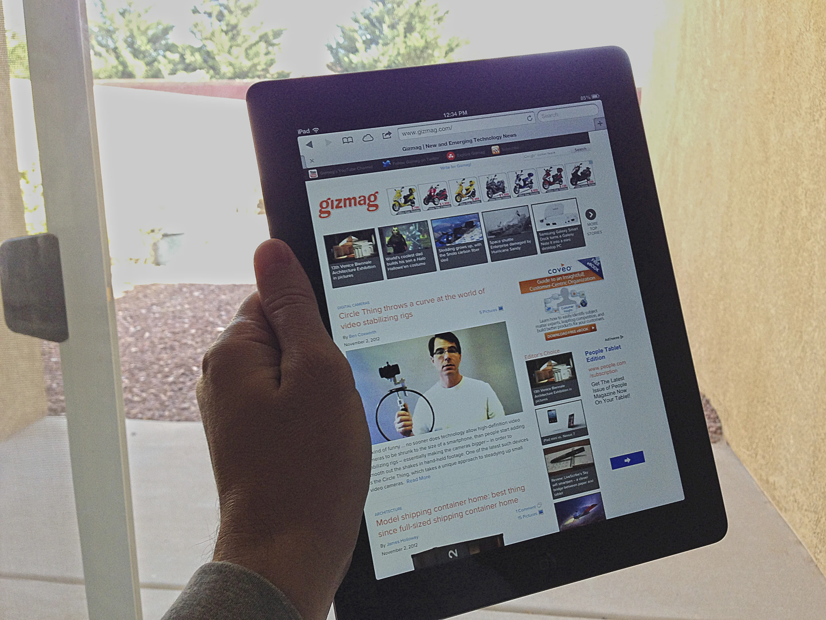 Gizmag's homepage rendered faster, but it was due to the A6X chip, not faster Wi-Fi