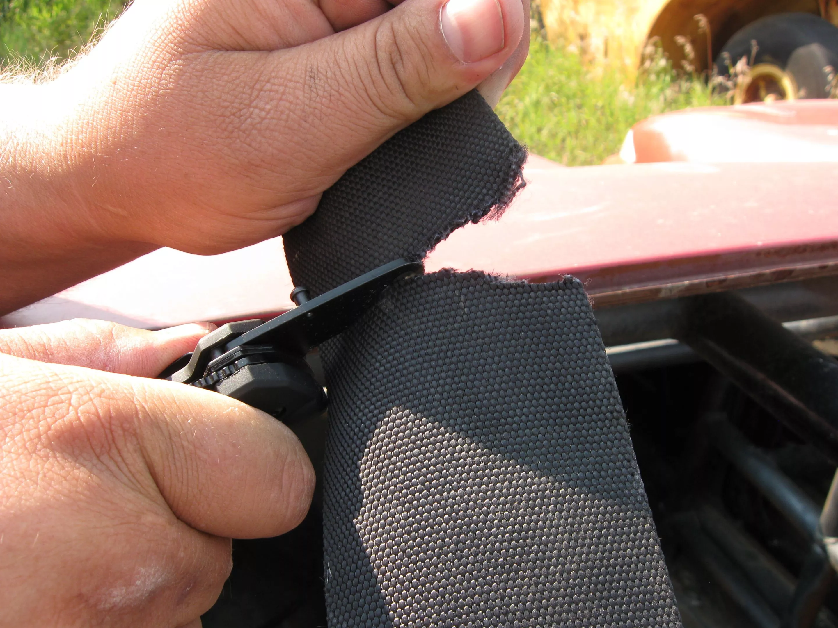 The T3 going through the Porsche's harness