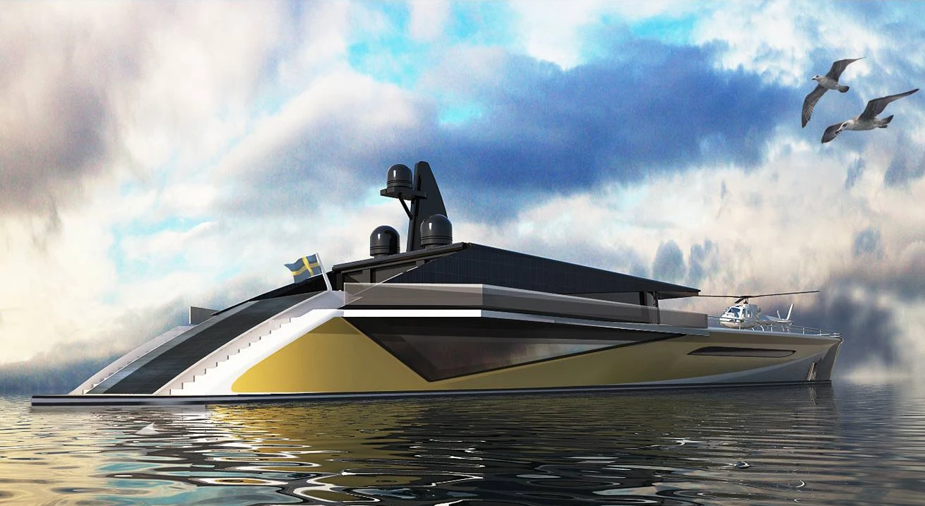 Maxim Zhivov's Concept yacht the SUN CATCHER was inspired by the movement of a flower that turns its petals to follow the sun to catch maximum sun light