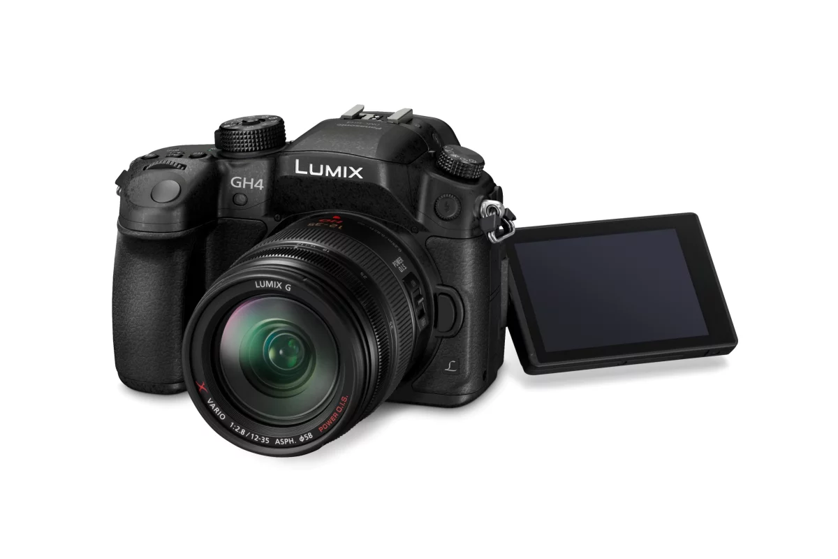 The Panasonic LUMIX DMC-GH4 digital single lens mirrorless camera