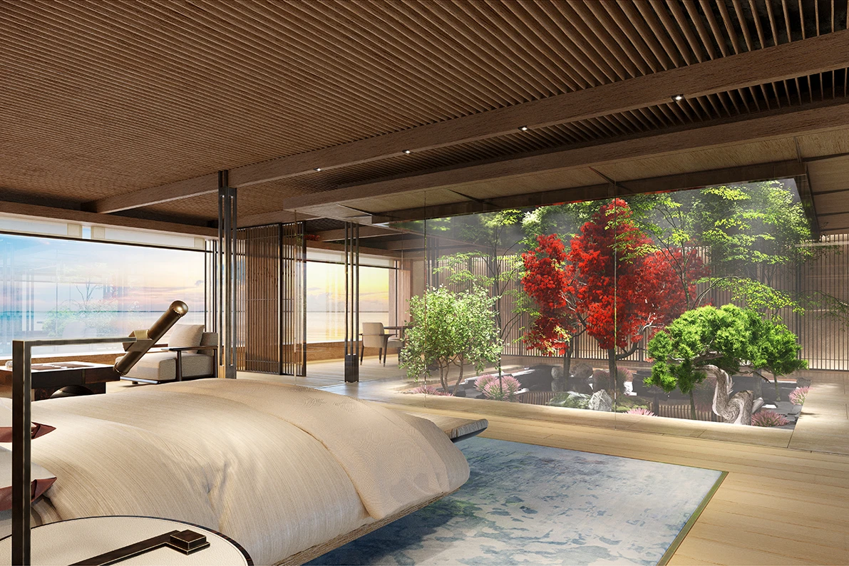 TheNature concept yacht features a beautiful inner garden