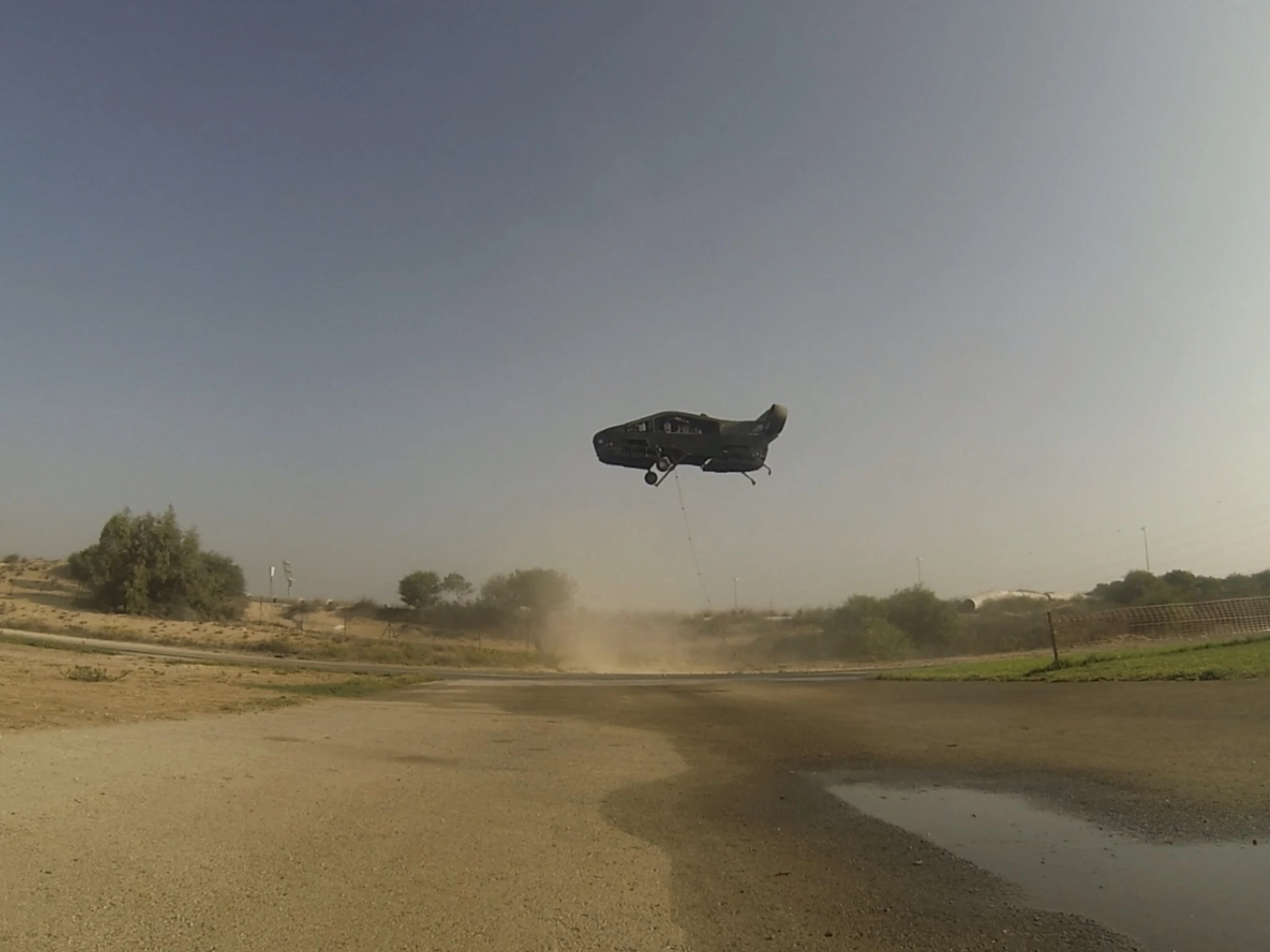 The AirMule performs a 180-degree turn
