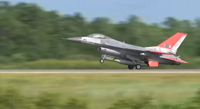 The unmanned QF-16 taking off in Florida