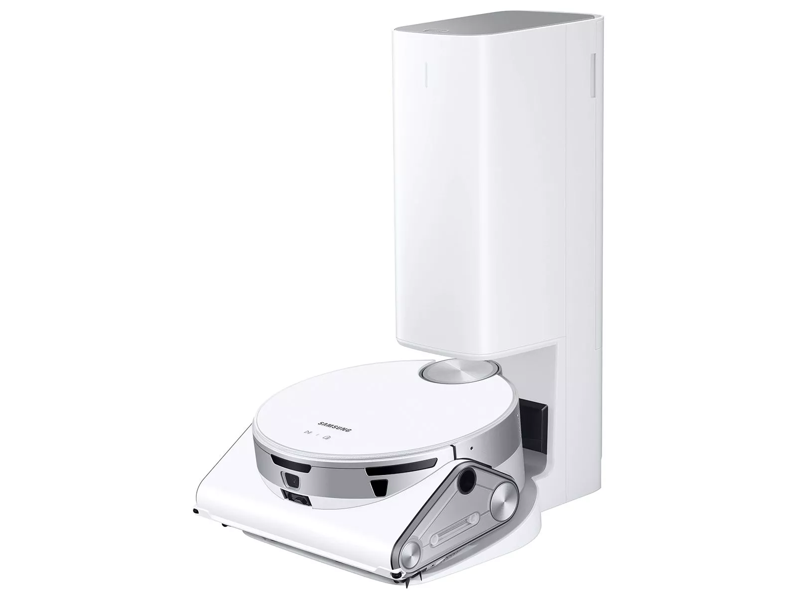 The Jet Bot AI+ robot vacuum will automatically empty at the Clean Station, which also tops up it Li-ion batteries