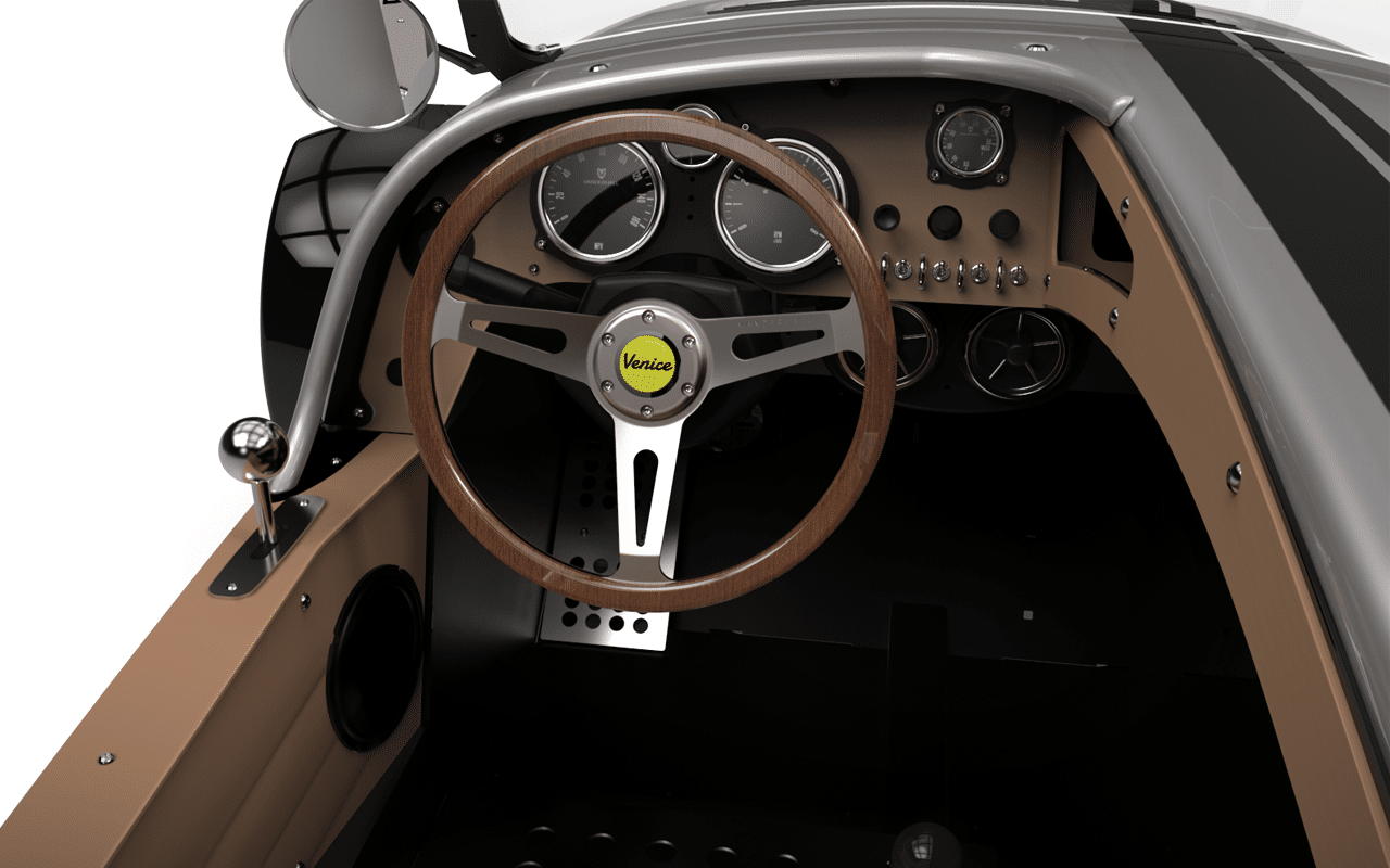 Vanderhall Speedster: wooden steering wheel