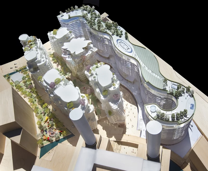 An aerial view of the Battersea Power Station Phase 3 model