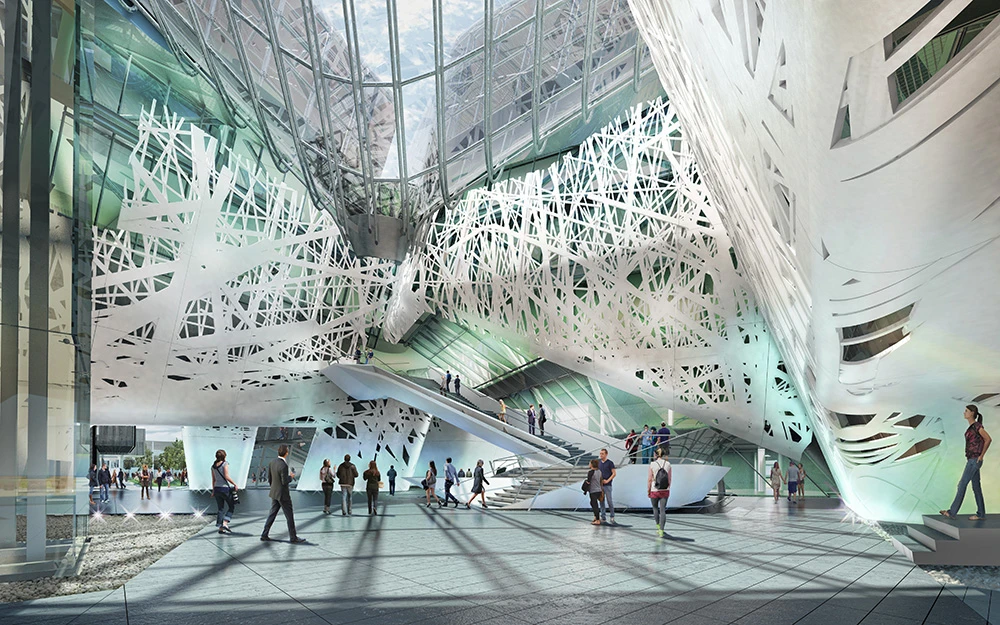 The facade will require an estimated 2,000 tonnes (2,204 tons) of cement to accomplish the feat