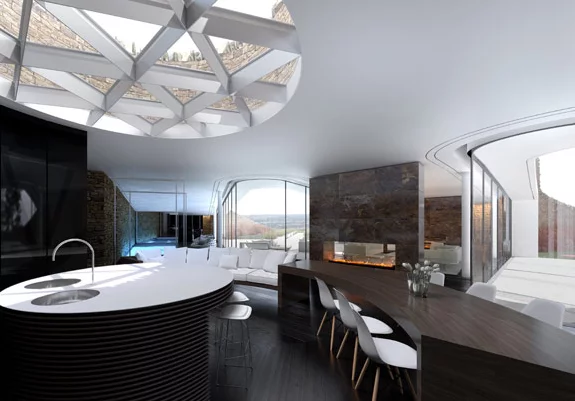 The environmentally-friendly subterranean house design by Make Architects