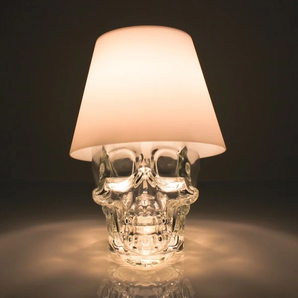 The Satechi Touch USB LED Lamp can be fitted into anything with a neck, including, it seems, a glass skull